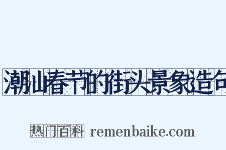 潮汕春节的街头景象造句是什么意思的图片